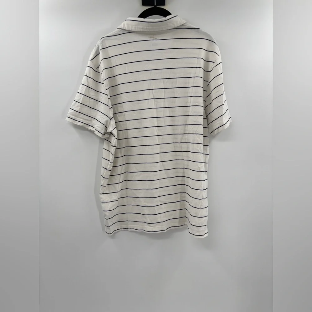 J.Crew Classic Untucked sueded cotton polo shirt in stripe